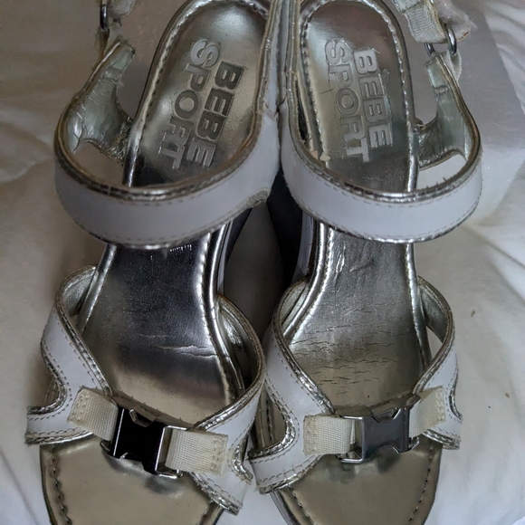 BEBE Sport White and Grey Platform Size 7 - Picture 12 of 13